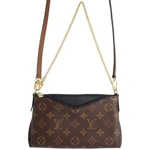 Louis Vuitton Monogram Leather Brown Pallas Clutch Bag